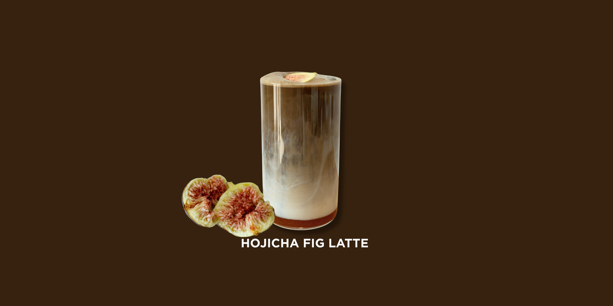 Hojicha Fig Latte with Homemade Fig Syrup