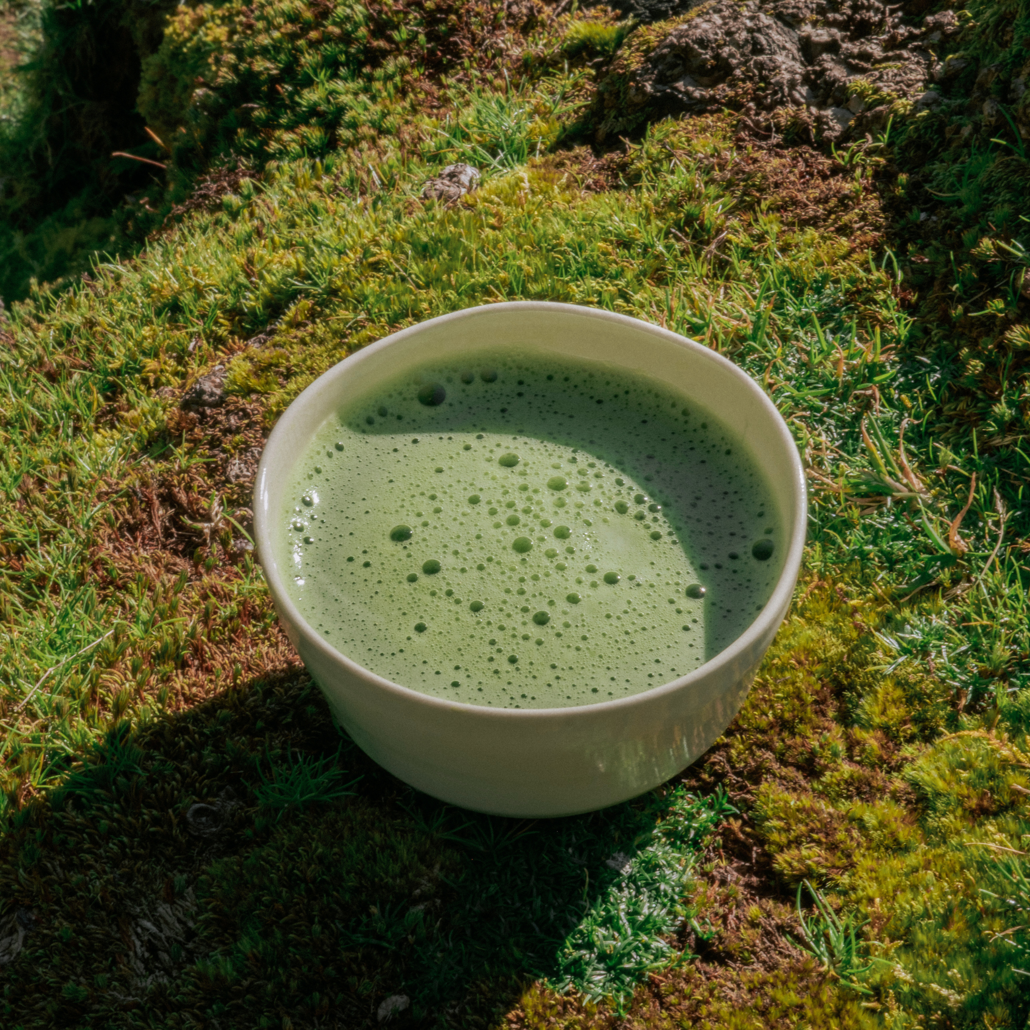 Matcha Oka Japanese ceremonial matcha prepared in a tea bowl