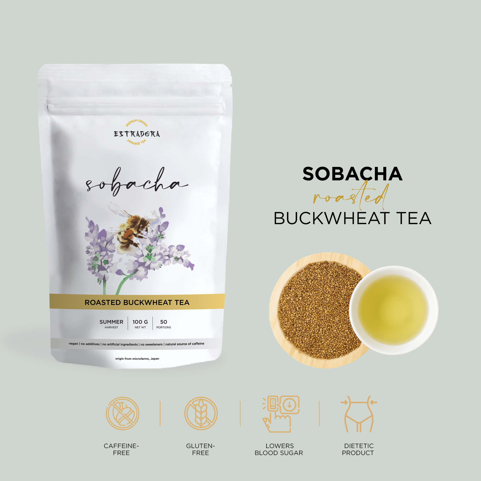 Sobacha roasted buckwheat tea – Estradora 