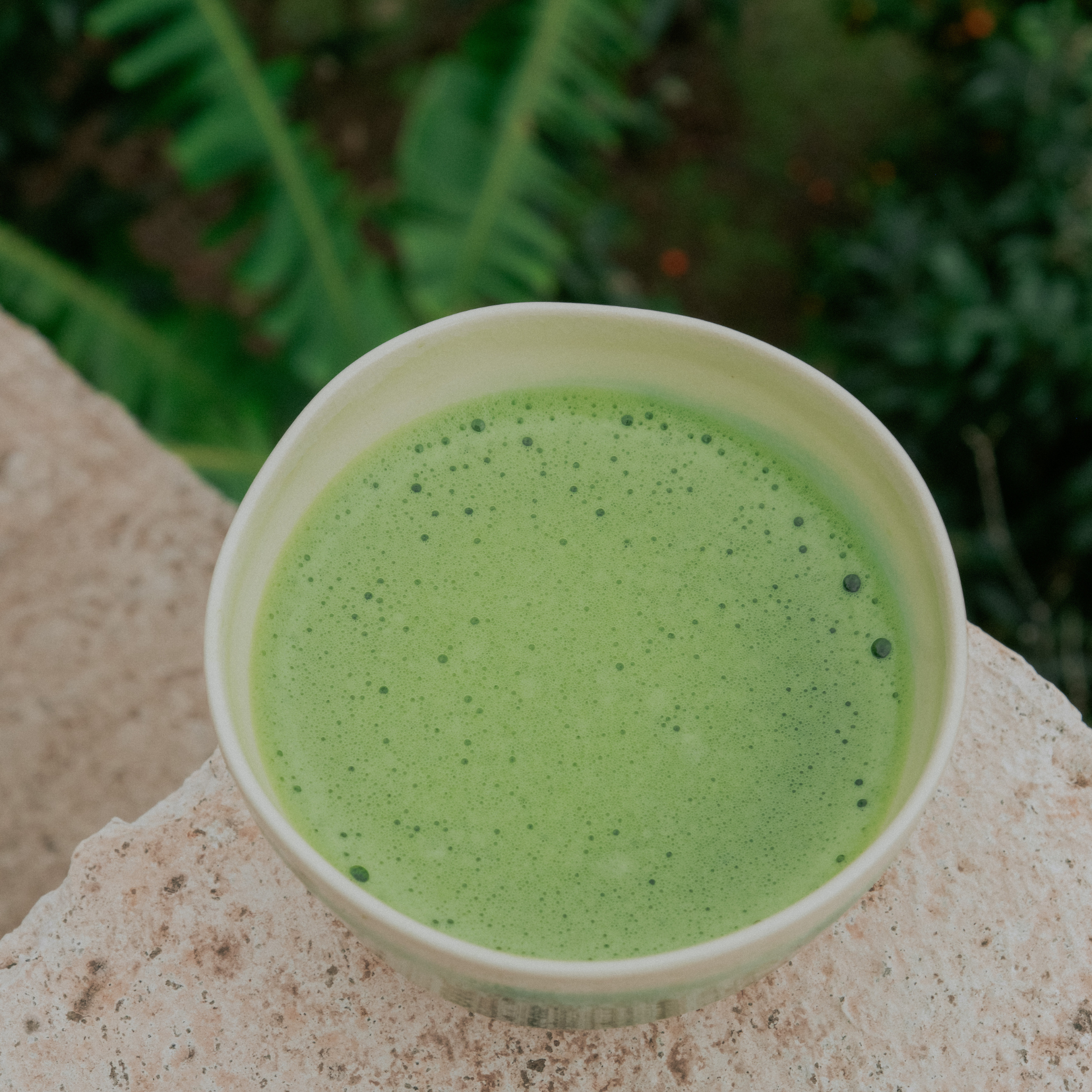 Matcha Una Japanese ceremonial matcha prepared in a tea bowl
